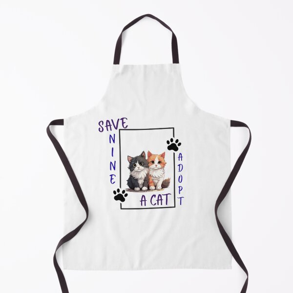 Item preview, Save Nine Lives - Adopt a Cat. Gift for an Animal, Cat Lover. designed and sold by ShrimpAndGrits.