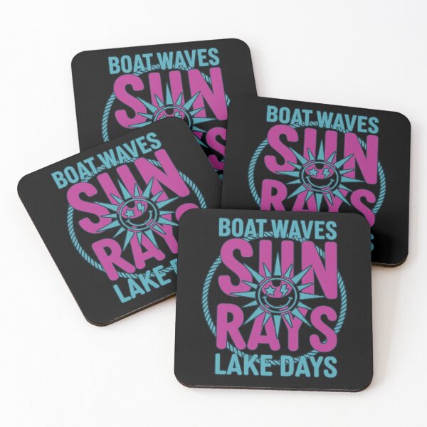 Item preview, Boat Waves Sun Rays Lake Days Retro Sun designed and sold by colorsartss.