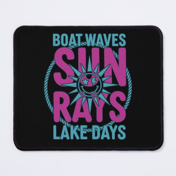 Item preview, Boat Waves Sun Rays Lake Days Retro Sun designed and sold by colorsartss.