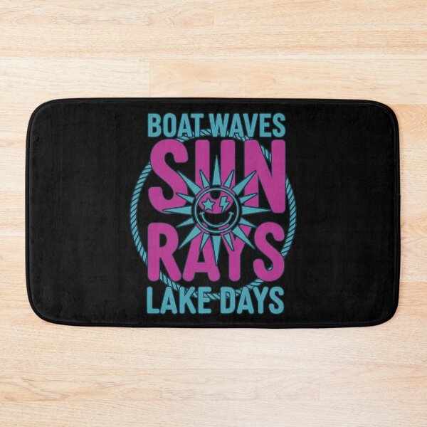 Item preview, Boat Waves Sun Rays Lake Days Retro Sun designed and sold by colorsartss.