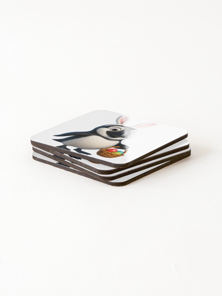 Thumbnail 4 of 5, Coasters (Set of 4), Easter Razorbill designed and sold by Sillytoe.