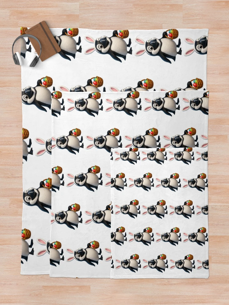 Thumbnail 5 of 6, Throw Blanket, Easter Razorbill designed and sold by Sillytoe.