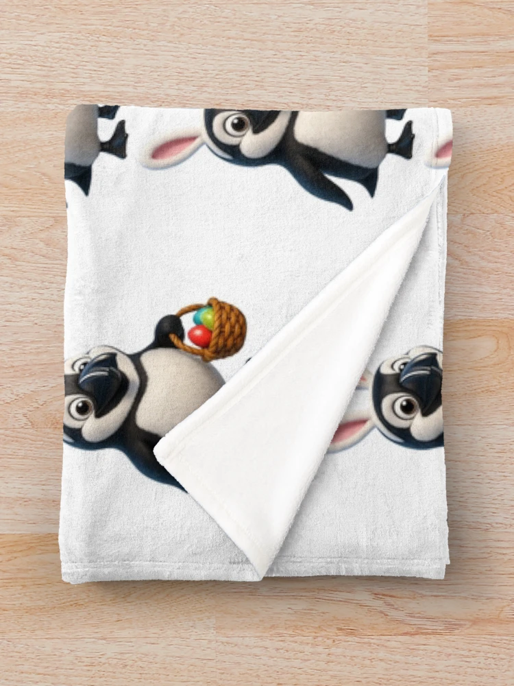 Thumbnail 3 of 6, Throw Blanket, Easter Razorbill designed and sold by Sillytoe.