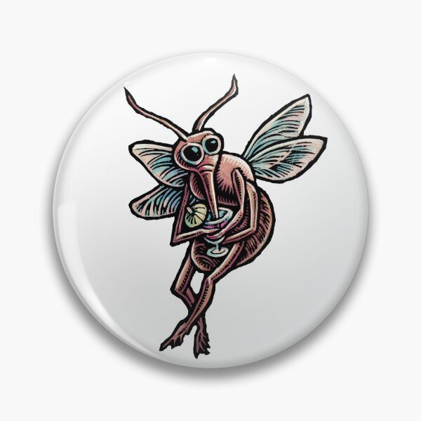 Item preview, mosquito drinking a cocktail with a little umbrella in it designed and sold by LisaHaney.