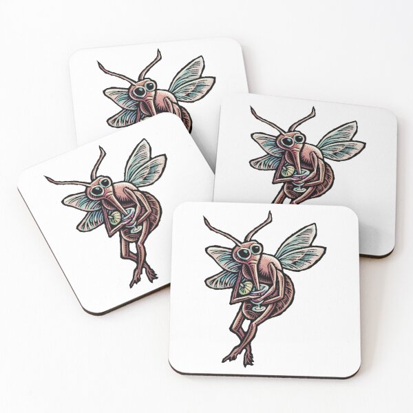 Item preview, mosquito drinking a cocktail with a little umbrella in it designed and sold by LisaHaney.