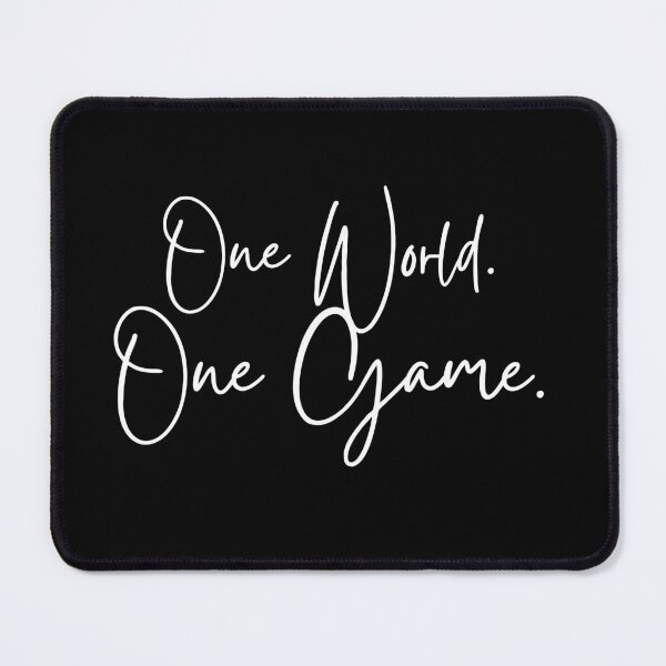 Item preview, One World One Game — Soccer Script Typography Design designed and sold by DBOriginals.