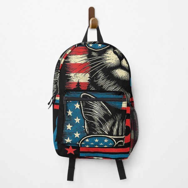 Item preview, 8647 cat patriotic 86 47 funny cat usa flag sunglasses designed and sold by 3INEKMIZAN.