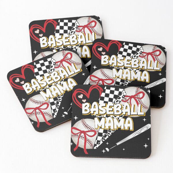 Item preview, Baseball Mama Checkered Leopard Bow Heart Design designed and sold by KIROSALS.