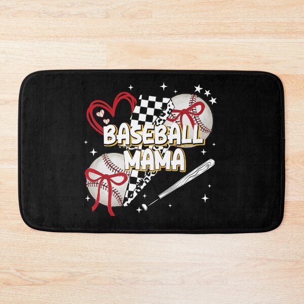 Item preview, Baseball Mama Checkered Leopard Bow Heart Design designed and sold by KIROSALS.