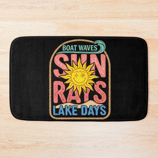 Item preview, Boat Waves Sun Rays Lake Days Retro Sun designed and sold by colorsartss.