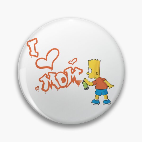 Item preview, Mother's Day Bart I Love Mom Graffiti designed and sold by VexlyPlonk.