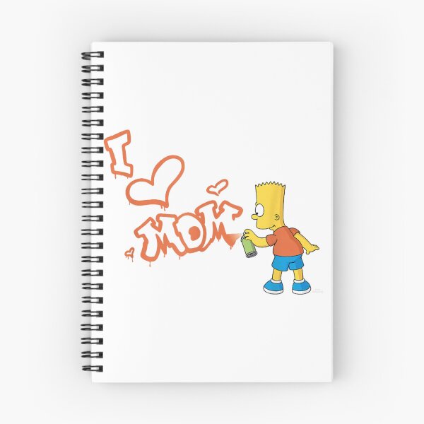 Item preview, Mother's Day Bart I Love Mom Graffiti designed and sold by VexlyPlonk.