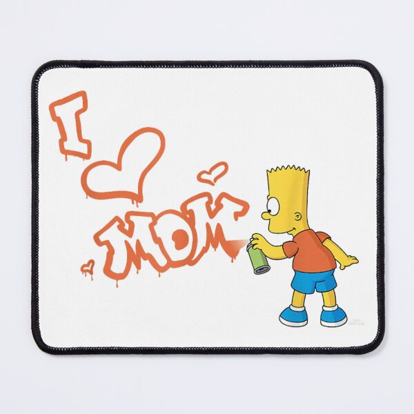Item preview, Mother's Day Bart I Love Mom Graffiti designed and sold by VexlyPlonk.