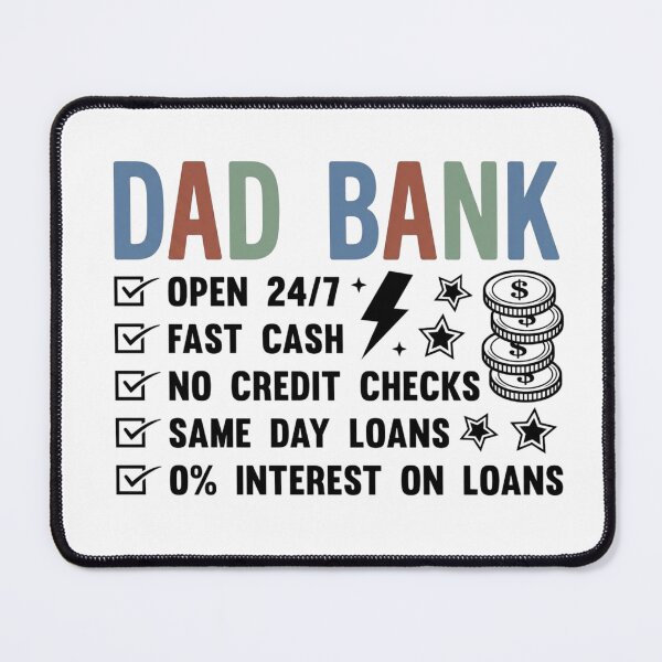 Item preview, Dad Bank Funny Money Wallet designed and sold by colorsartss.