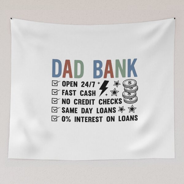Item preview, Dad Bank Funny Money Wallet designed and sold by colorsartss.