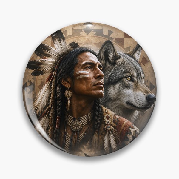Item preview, Spirit of the Wolf – Rustic Wilderness Art Print designed and sold by GMACgraphicsCo.