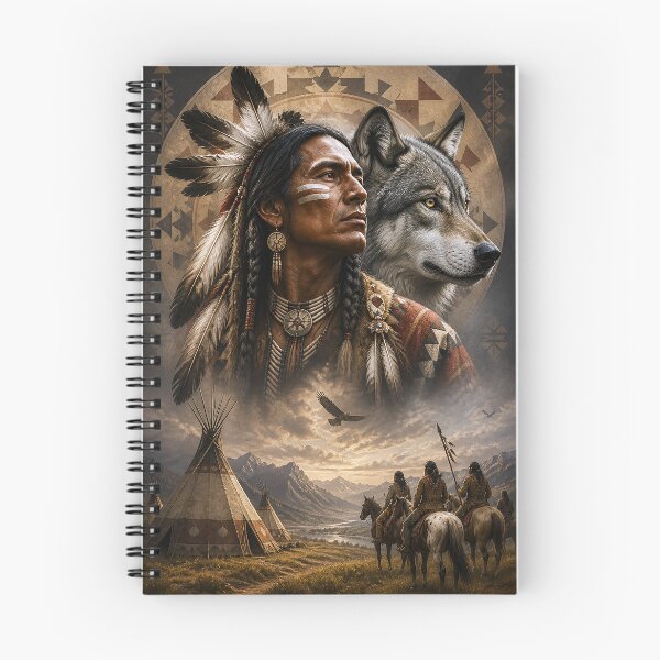 Item preview, Spirit of the Wolf – Rustic Wilderness Art Print designed and sold by GMACgraphicsCo.