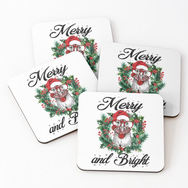 Item preview, The Merry Clucker: Hipster Christmas Rooster designed and sold by Teliaferro’s Studio.