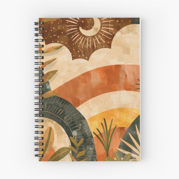 Item preview, Boho Earthtones, Green, Orange, And Yellow Sunset Landscape designed and sold by DEC02.