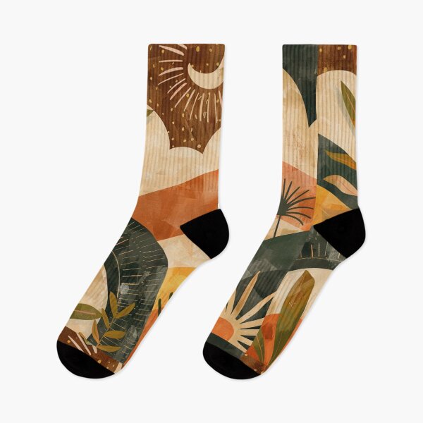 Item preview, Boho Earthtones, Green, Orange, And Yellow Sunset Landscape designed and sold by DEC02.