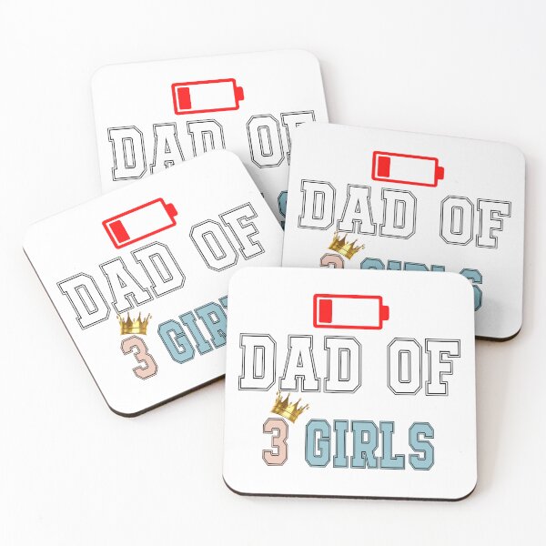 Item preview, Dad of 3 Girls Low Battery Funny 3 princess designed and sold by QuiteOrbit.