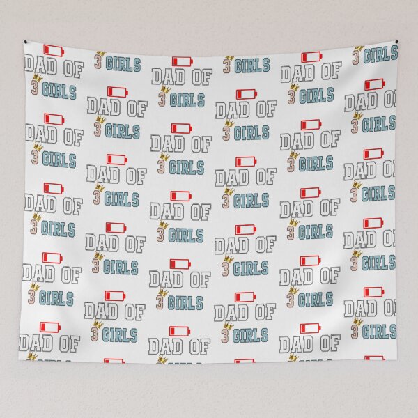 Item preview, Dad of 3 Girls Low Battery Funny 3 princess designed and sold by QuiteOrbit.