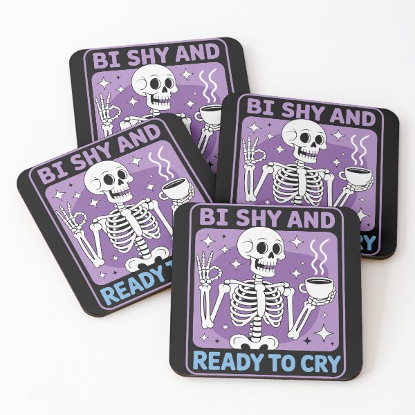 Item preview, Bi Shy and Ready to Cry Funny LGBT Skeleton Bisexual Pride designed and sold by grounabslaninal.