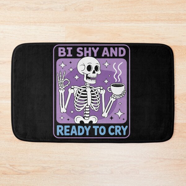 Item preview, Bi Shy and Ready to Cry Funny LGBT Skeleton Bisexual Pride designed and sold by grounabslaninal.