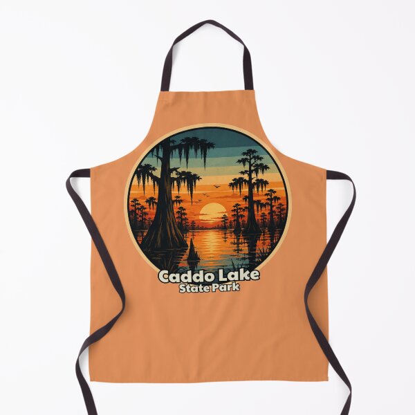 Item preview, Caddo Lake State Park Sunset Poster | Retro Cypress Swamp Travel Art designed and sold by SimplyJasper.
