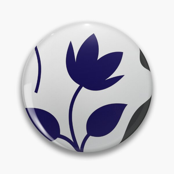 Item preview, Modern Royal Blue Floral Silhouette designed and sold by joycrysstudio.