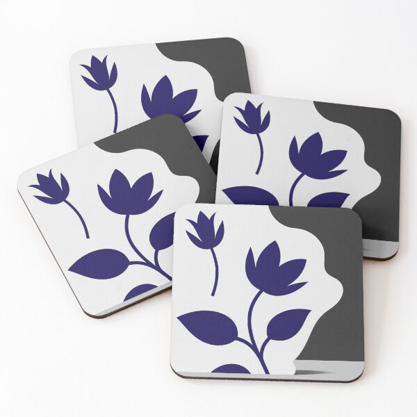 Item preview, Modern Royal Blue Floral Silhouette designed and sold by joycrysstudio.