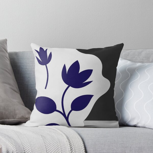 Item preview, Modern Royal Blue Floral Silhouette designed and sold by joycrysstudio.