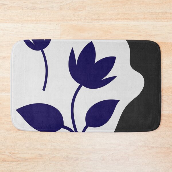 Item preview, Modern Royal Blue Floral Silhouette designed and sold by joycrysstudio.