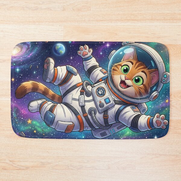 Item preview, Space Cat in Zero Gravity designed and sold by CiberLienzo.