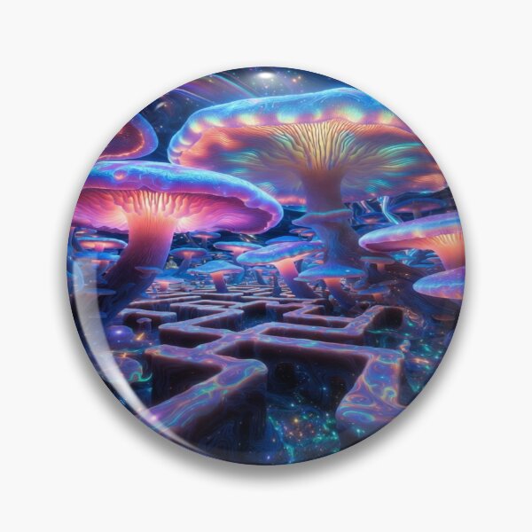 Item preview, “Neon Mycelium Labyrinth” designed and sold by RavenCrow444.