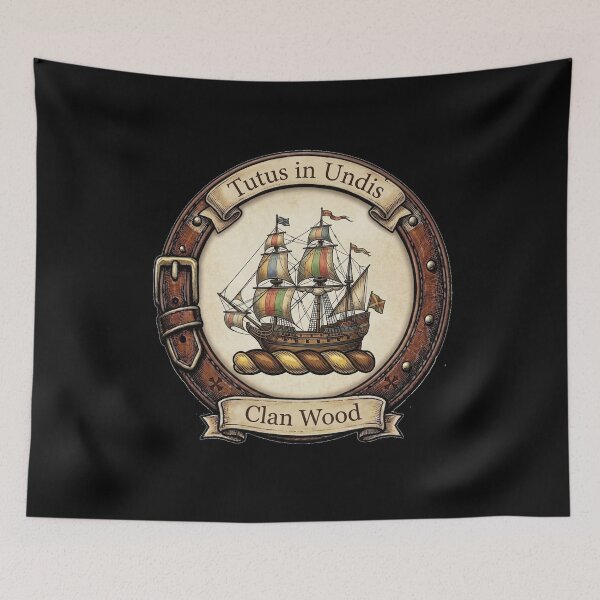 Item preview, Clan Wood Crest designed and sold by BagTown Clans.