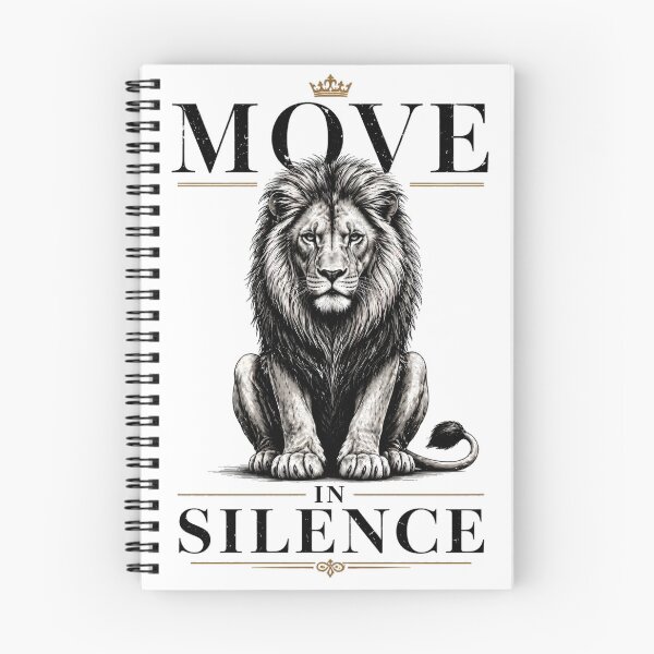 Item preview, Move in Silence Powerful Lion Motivational Streetwear Design designed and sold by VibeFusionX.