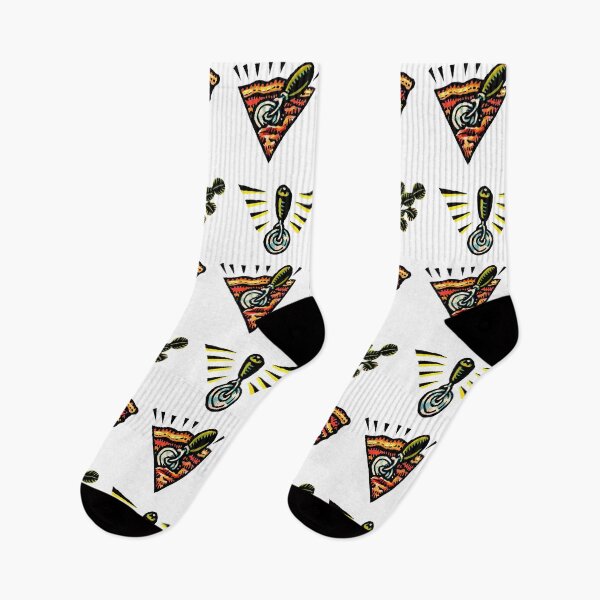 Item preview, pizza pattern with six triangular illustrations designed and sold by LisaHaney.
