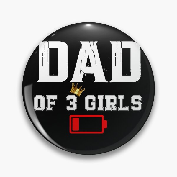 Item preview, Dad of 3 Girls Funny Father day retro designed and sold by QuiteOrbit.