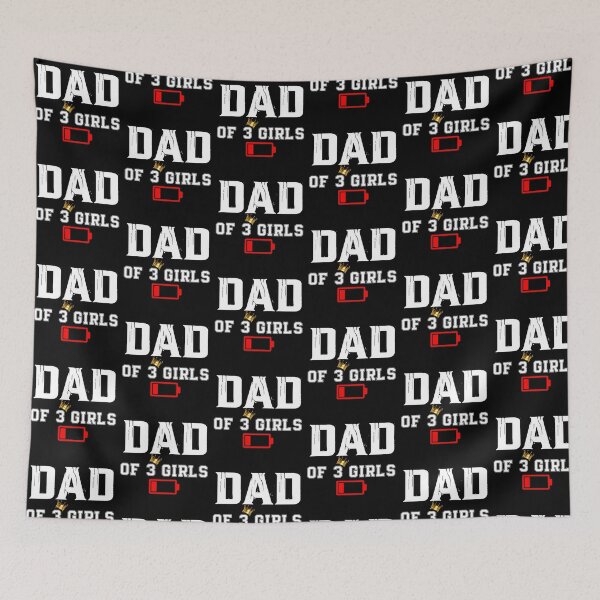 Item preview, Dad of 3 Girls Funny Father day retro designed and sold by QuiteOrbit.