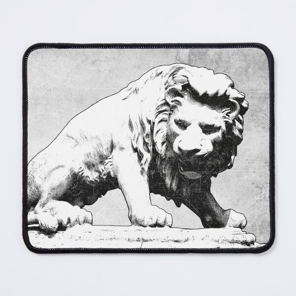 Item preview, Lion Statue II Dark Gothic Crouching Stone Art designed and sold by Ghoul Enterprises.