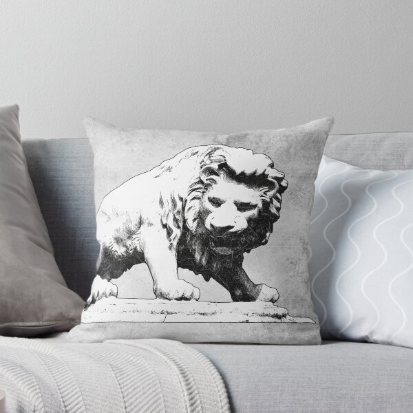 Item preview, Lion Statue II Dark Gothic Crouching Stone Art designed and sold by Ghoul Enterprises.