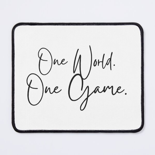 Item preview, One World One Game — Soccer Script Typography Design Light designed and sold by DBOriginals.