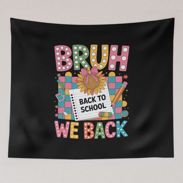 Item preview, Bruh We Back Pencil Bow Back to School Teacher Boys Girls designed and sold by grounabslaninal.