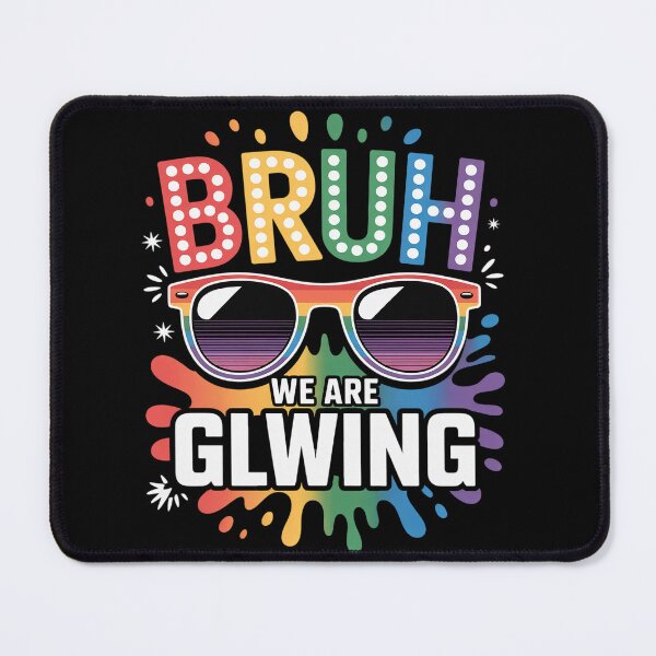 Item preview, Bruh We are Glowing Rainbow Sunglasses Funny Summer Vibes designed and sold by grounabslaninal.