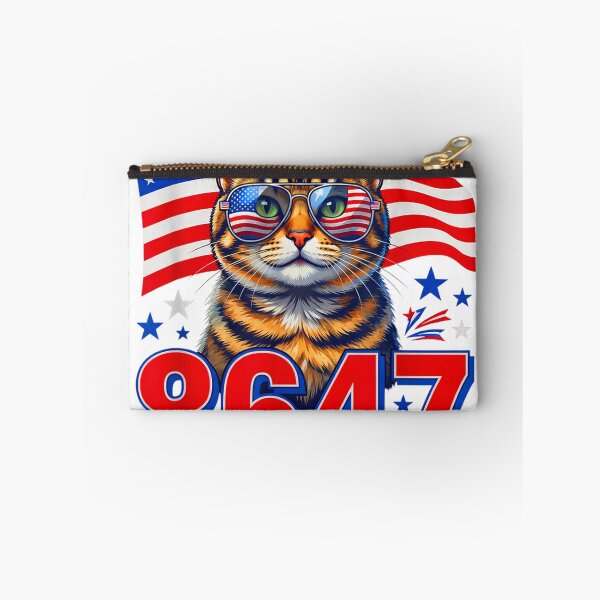 Item preview, 8647 cat patriotic 86 47 funny cat usa flag sunglasses designed and sold by 3INEKMIZAN.