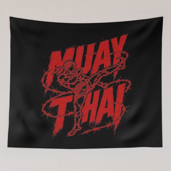 Item preview, Red Muay Thai Warrior Barbed Wire  designed and sold by CoolCrazyQuirky.