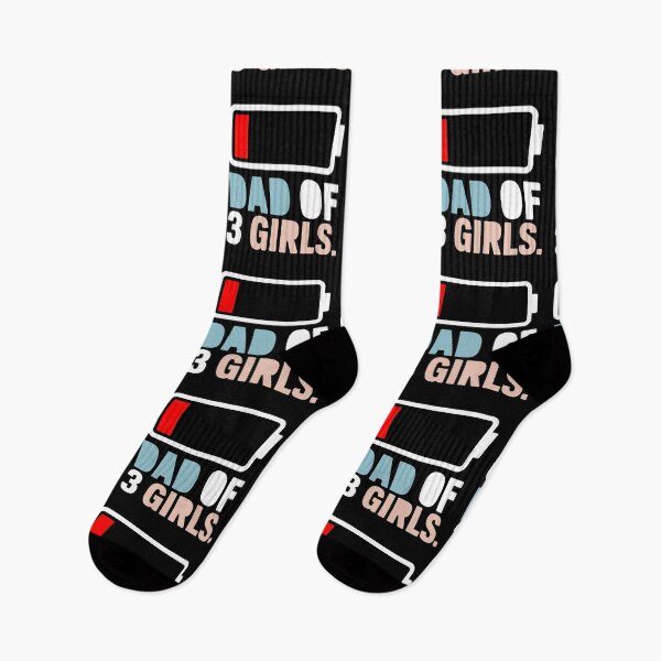 Item preview, Funny Dad of 3 Girls Low Battery Tired Father designed and sold by QuiteOrbit.