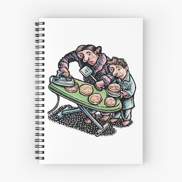 Item preview, mother irons pancakes on an ironing board for her son designed and sold by LisaHaney.