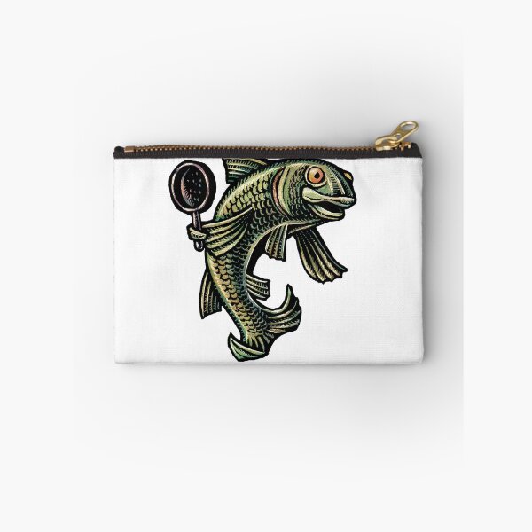 Item preview, green fish holding a frying pan designed and sold by LisaHaney.